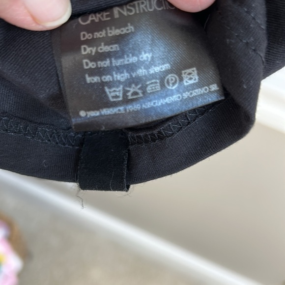 1969 Versace Black Short Sleeve Cotton Italian Polo Shirt Size XL - Picture 8 of 9